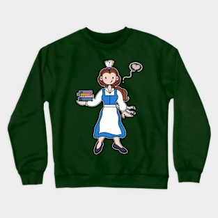 Bookworm & Teacup Crewneck Sweatshirt